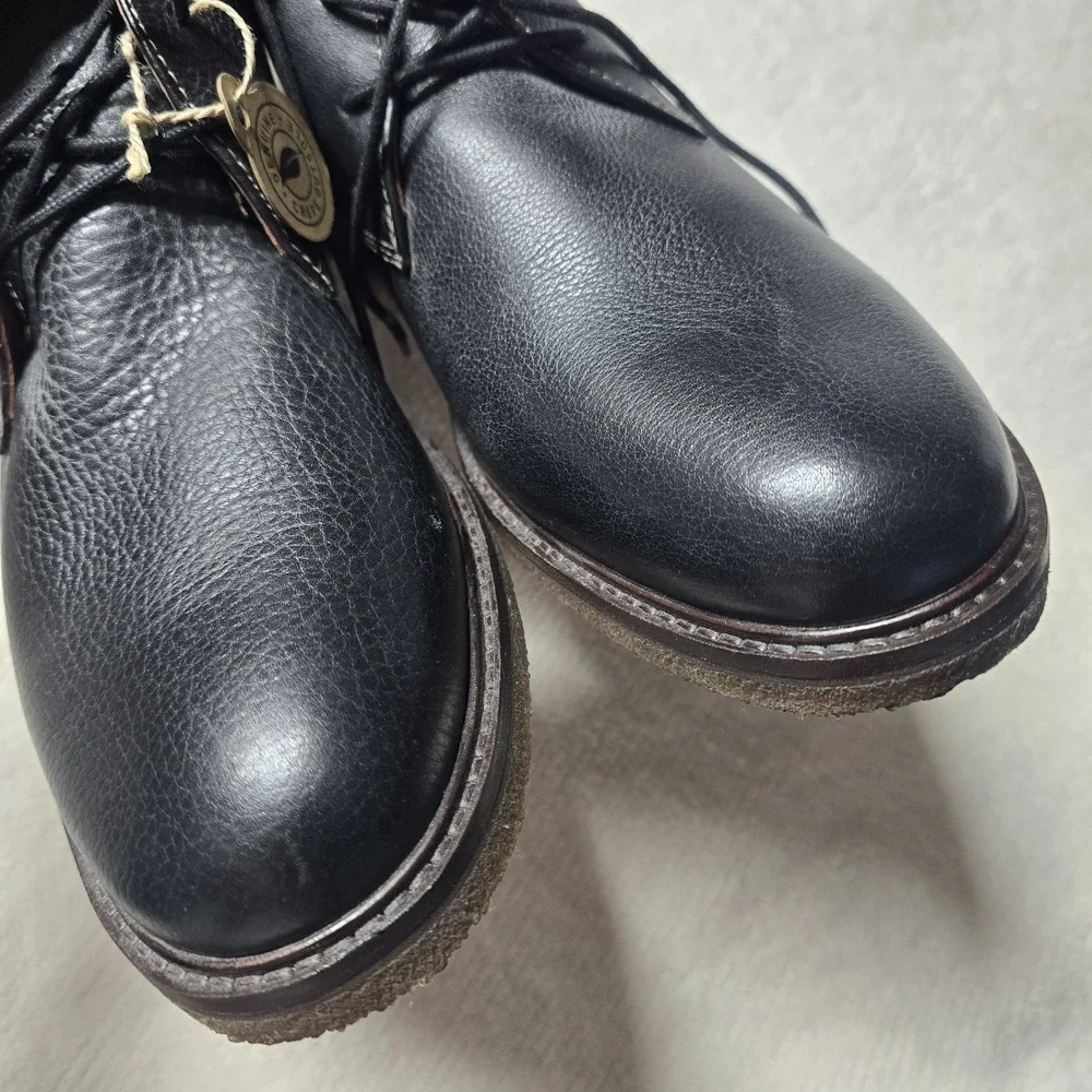 Johnston & Murphy McClain Chukka Boots Mens 10.5 M Black Leather Crepe Sole...‎